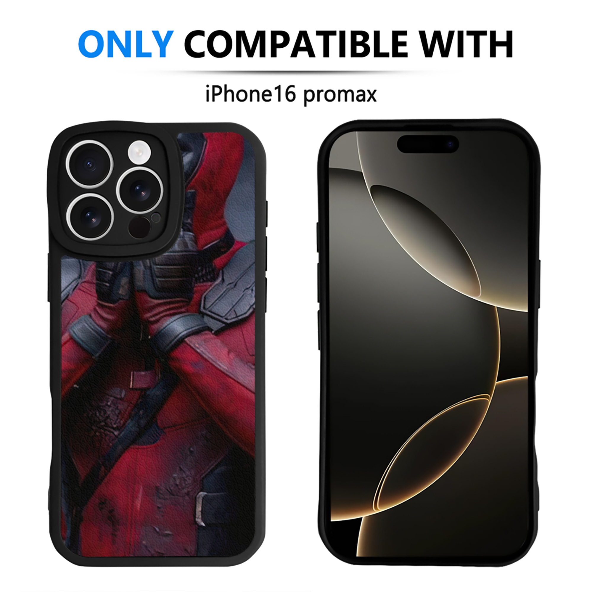 （画像用） Deadpool デッドプール 【iPhone 16シリーズ対応】シリコンスマホケース（レザー調） 材質：シリコン
